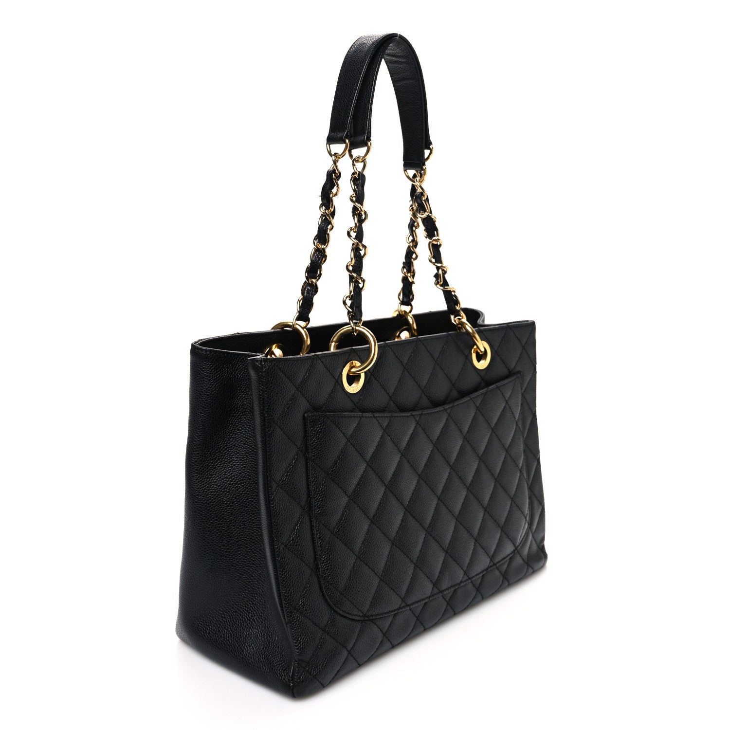Chanel Caviar Quilted Grand Shopping Tote GST Black 3 of 12