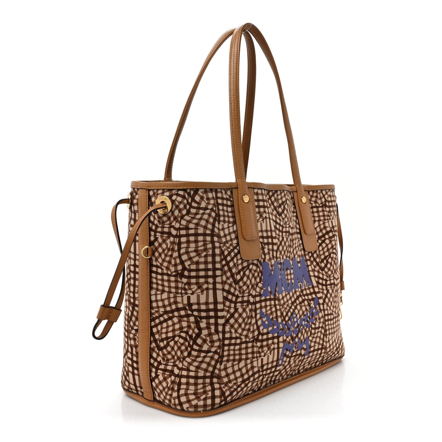 Visetos Medium Liz Reversible Shopper Tote Cognac