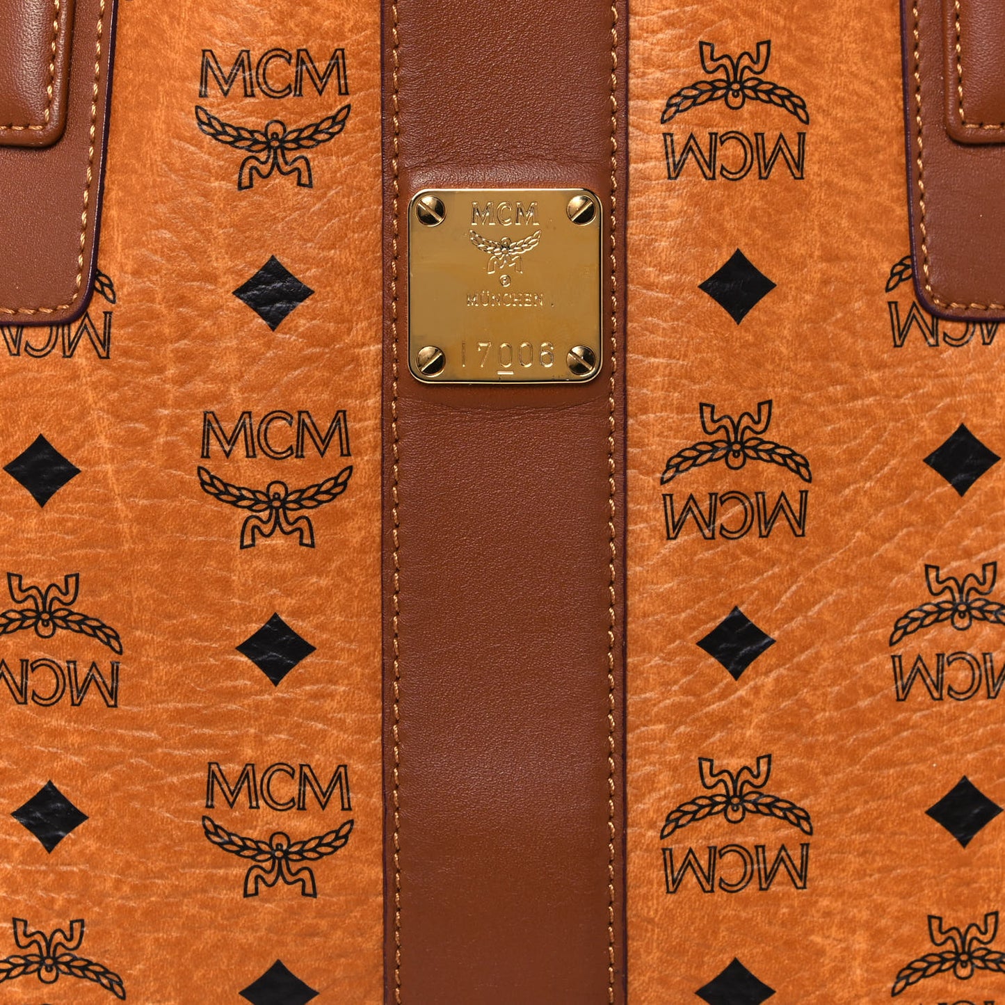 Visetos Medium Liz Reversible Shopper Tote Cognac