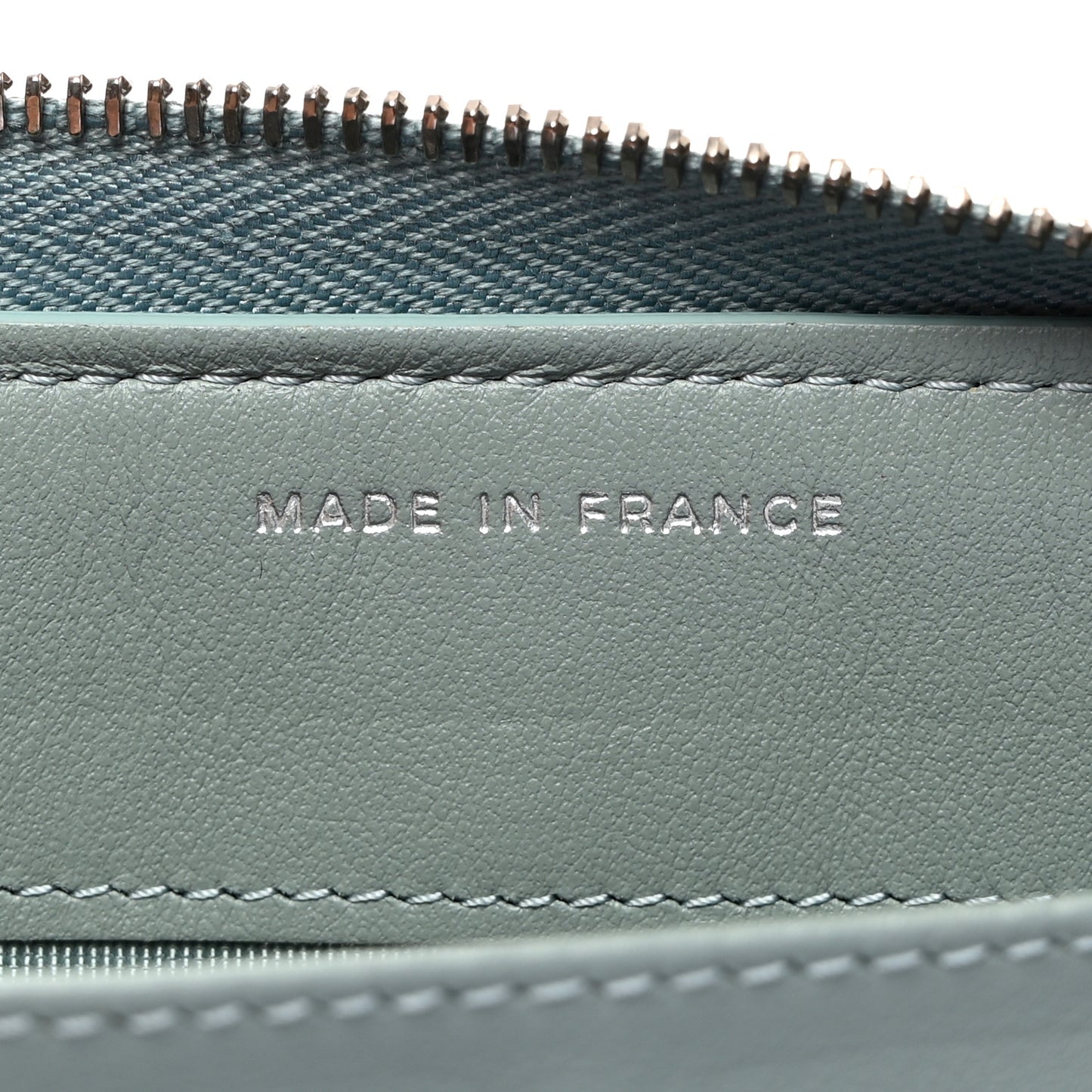 Caviar Quilted Large Gusset Zip Around Wallet Light Blue