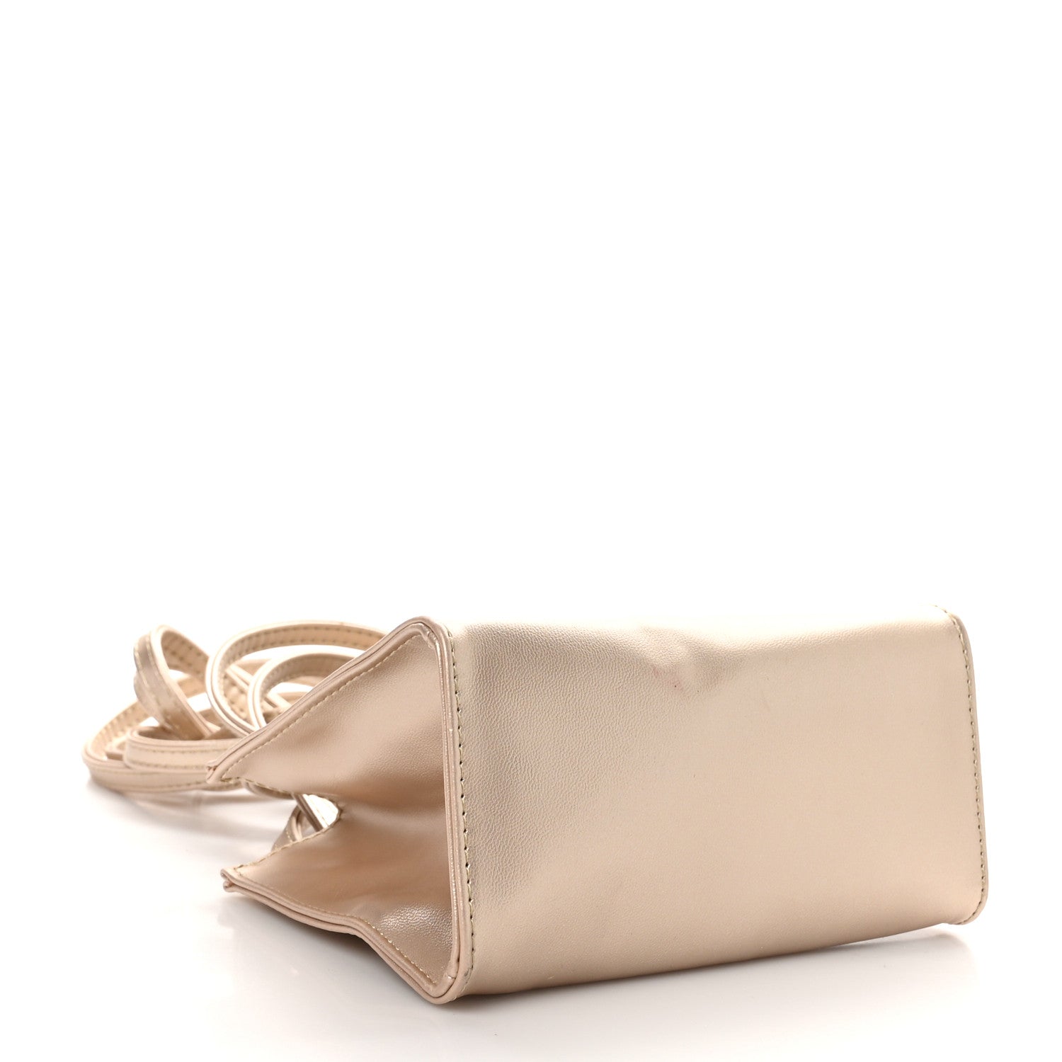 Telfar Metallic Vegan Leather Small Shopping Bag Gold 4 of 11