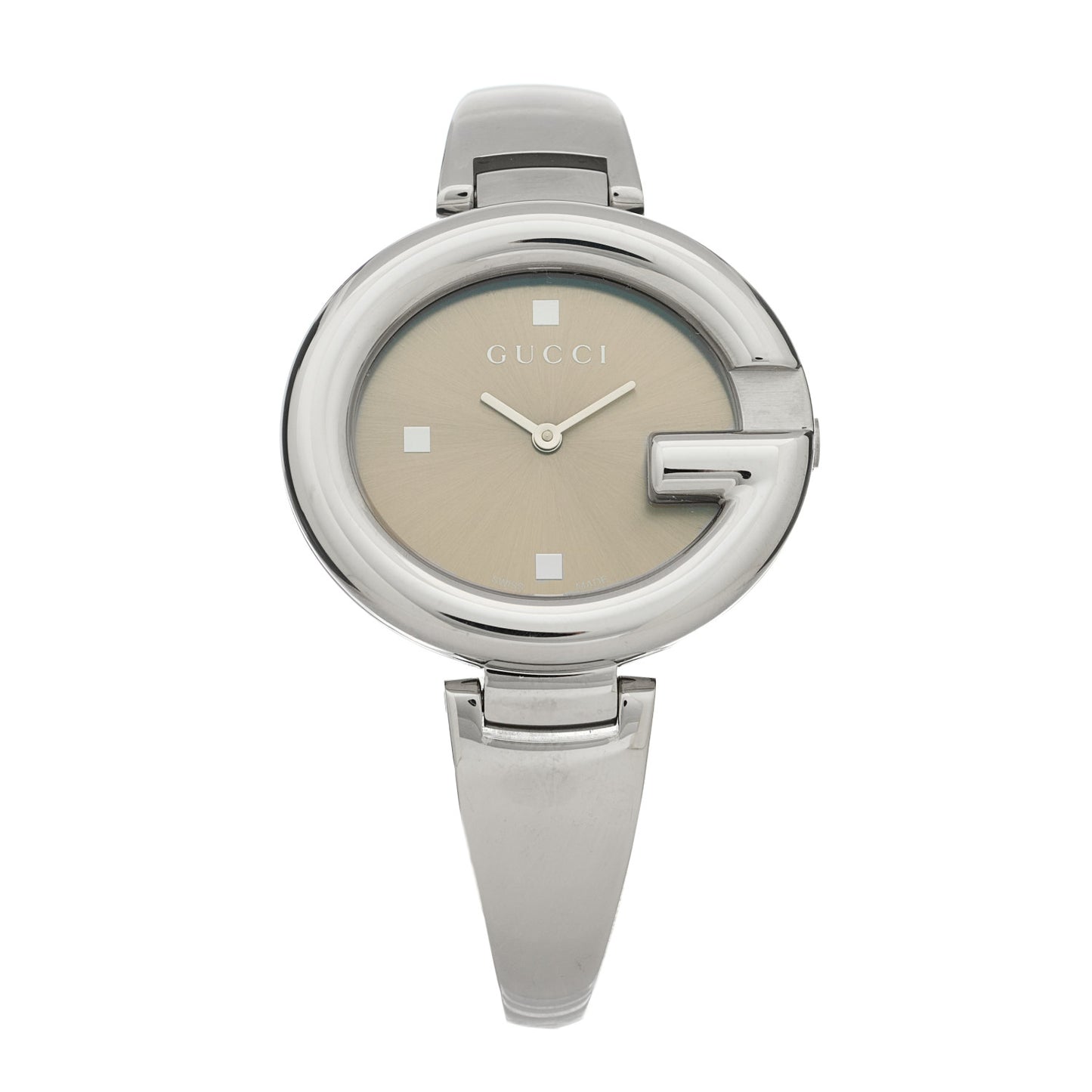 Stainless Steel 36mm Guccissima Quartz Watch Brown