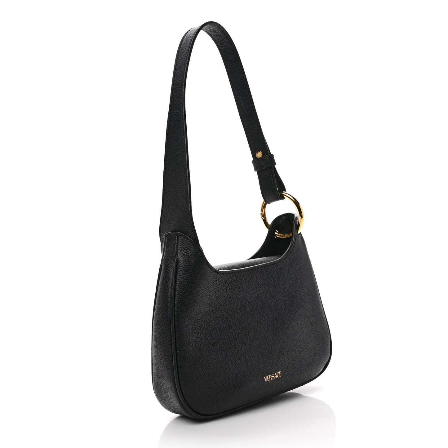 Calfskin La Medusa Small Hobo Crossbody Black