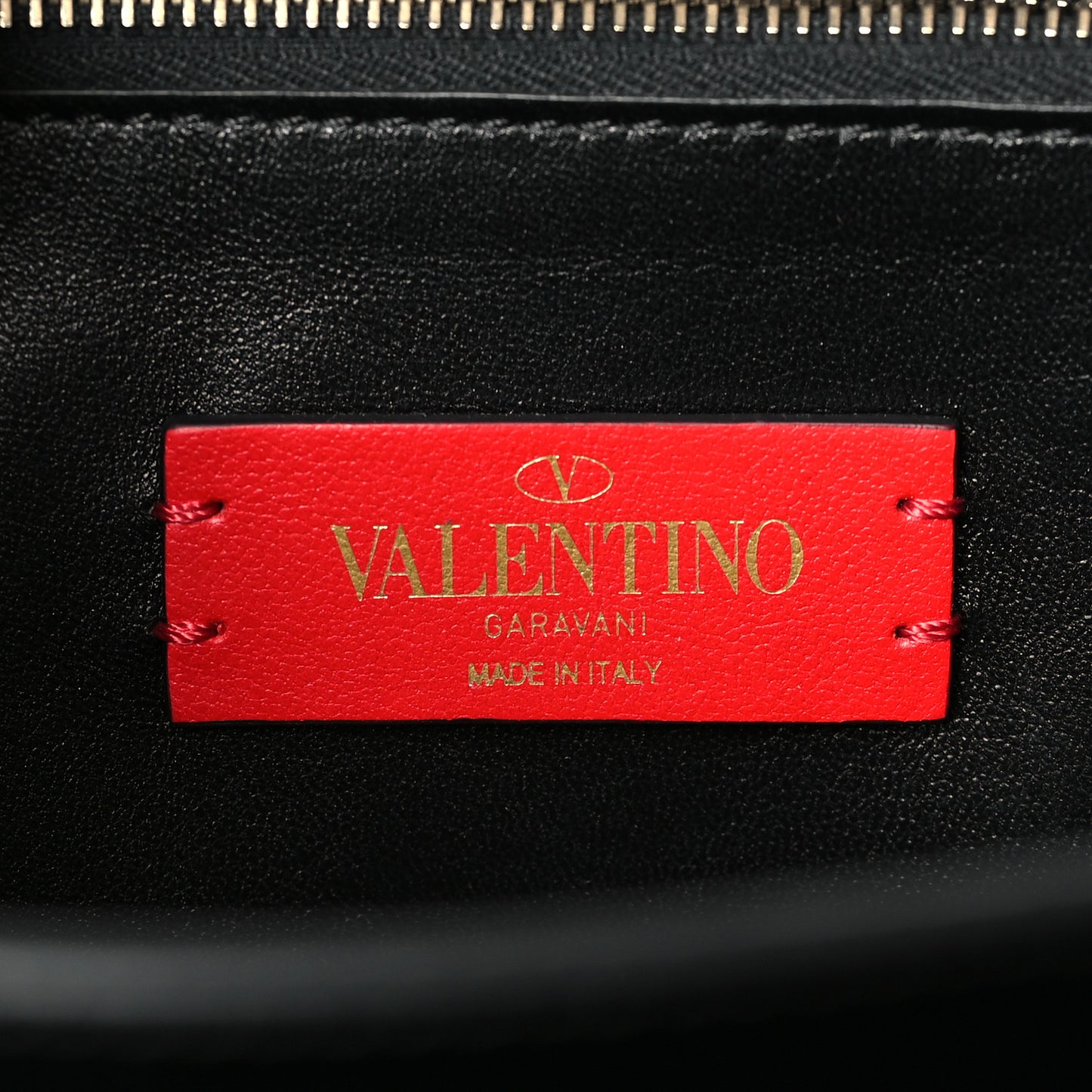 Vitello Rockstud Top Handle Shoulder Bag Black