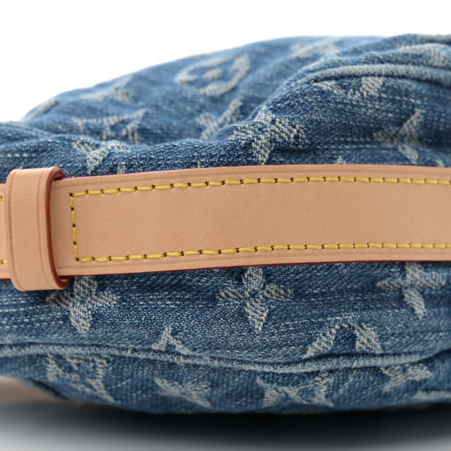 Monogram Denim Croissant MM Blue