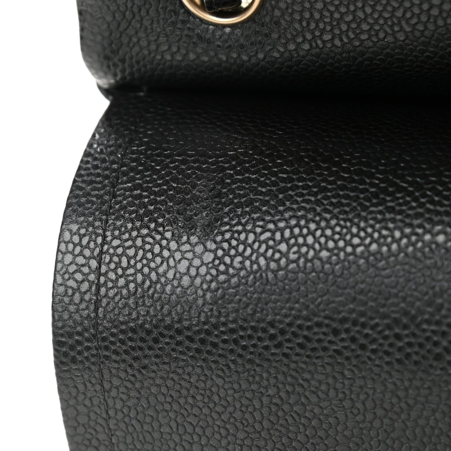 Caviar Quilted Jumbo Double Flap Dark Grey