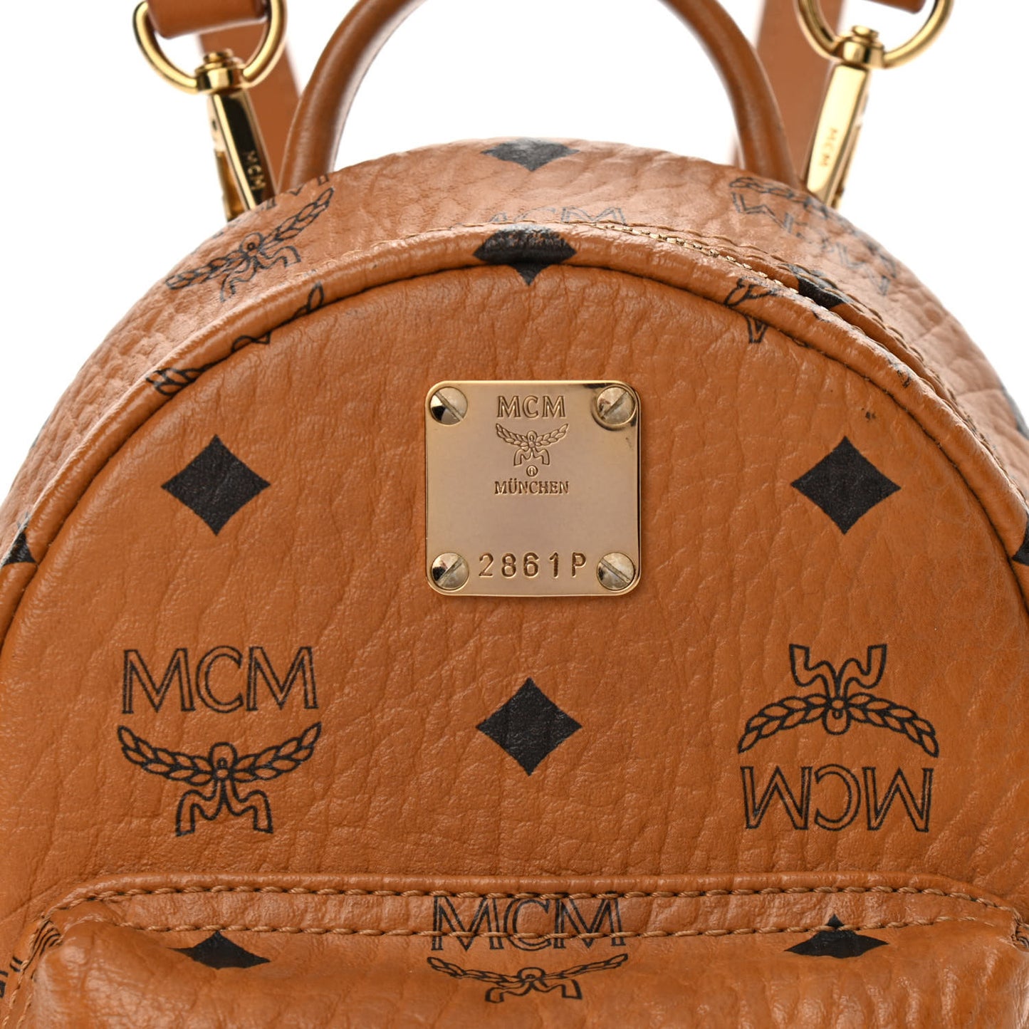 Visetos Side Stud X-Mini Stark Backpack Cognac