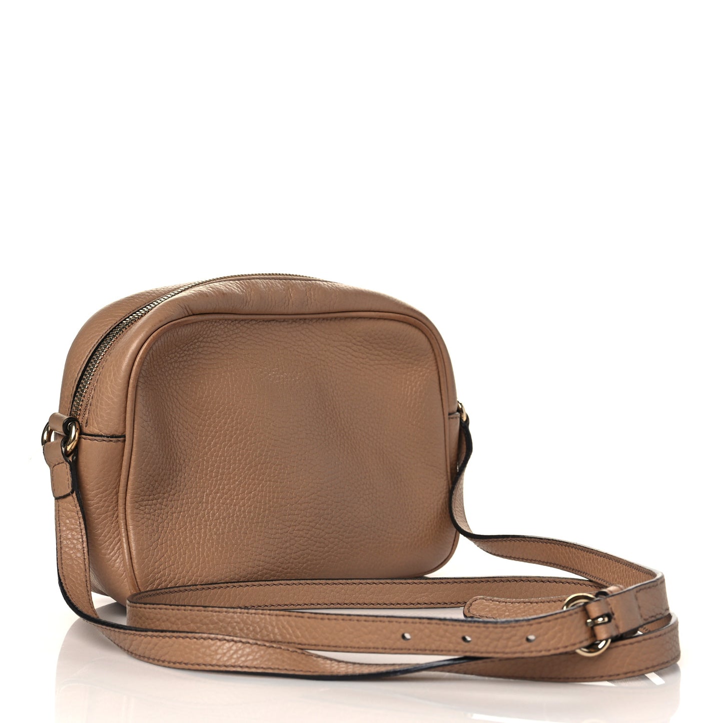 Pebbled Calfskin Small Soho Disco Bag Camelia