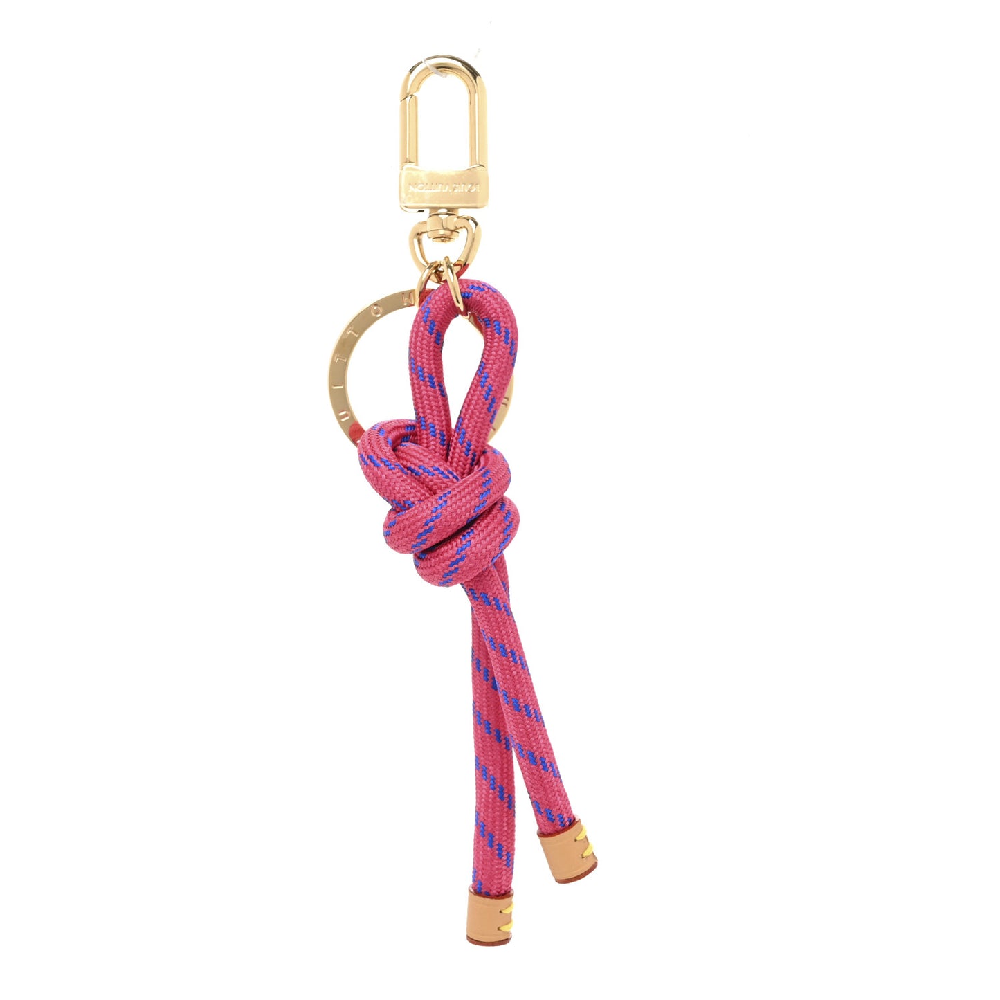 Fabric Rope Bag Charm Key Holder Pink