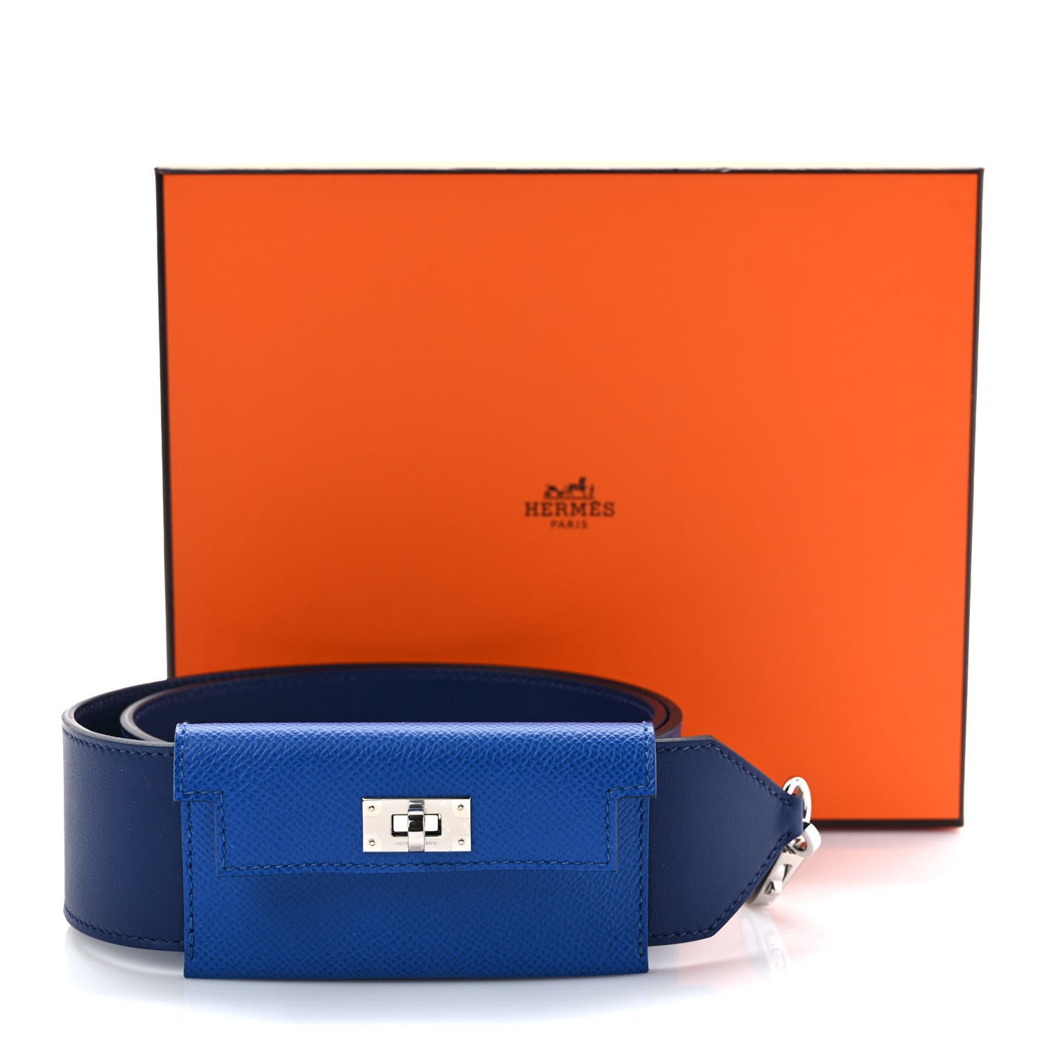 Hermes Swift Epsom Pocket Kelly Shoulder Strap Bleu Saphir Bleu France 5 of 5