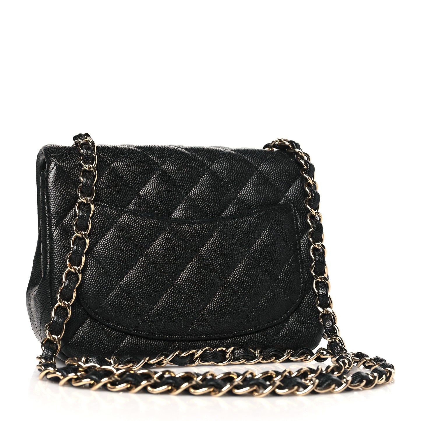 Caviar Quilted Mini Square Flap Black