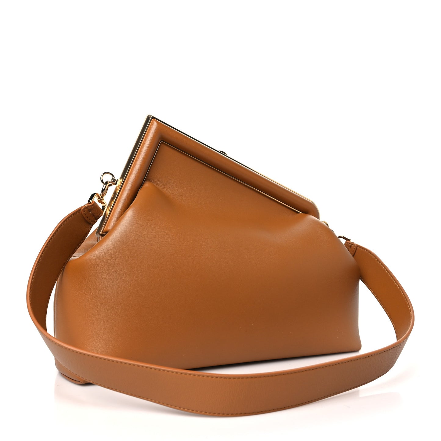 Shiny Nappa Medium Fendi First Caramello