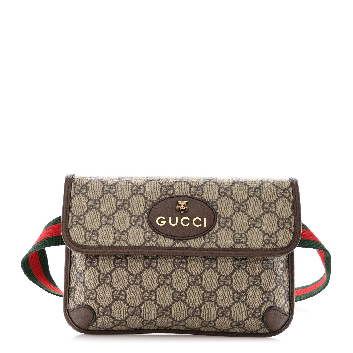 Gucci GG Supreme Monogram Neo Vintage Web Belt Bag Brown 1 of 10