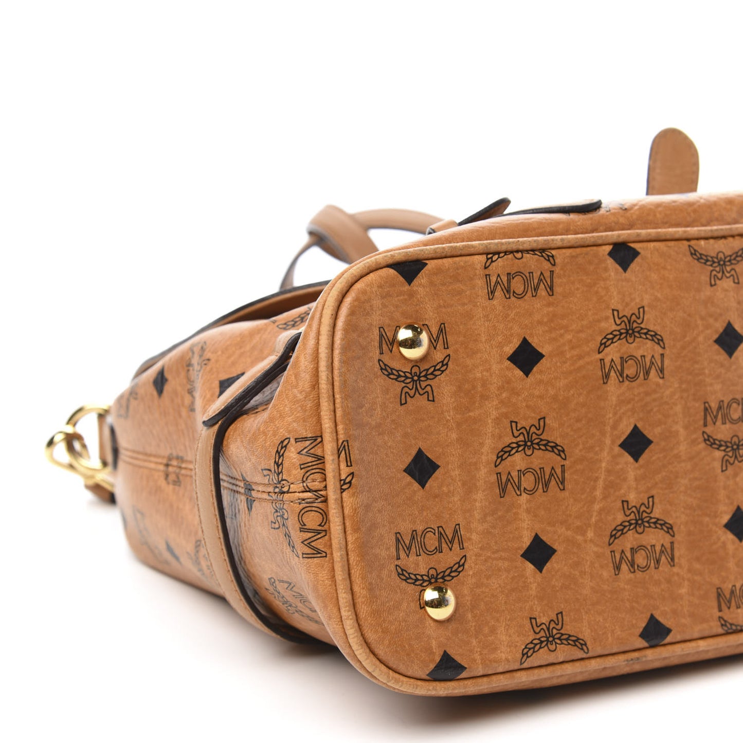 Visetos Top Handle Satchel Cognac