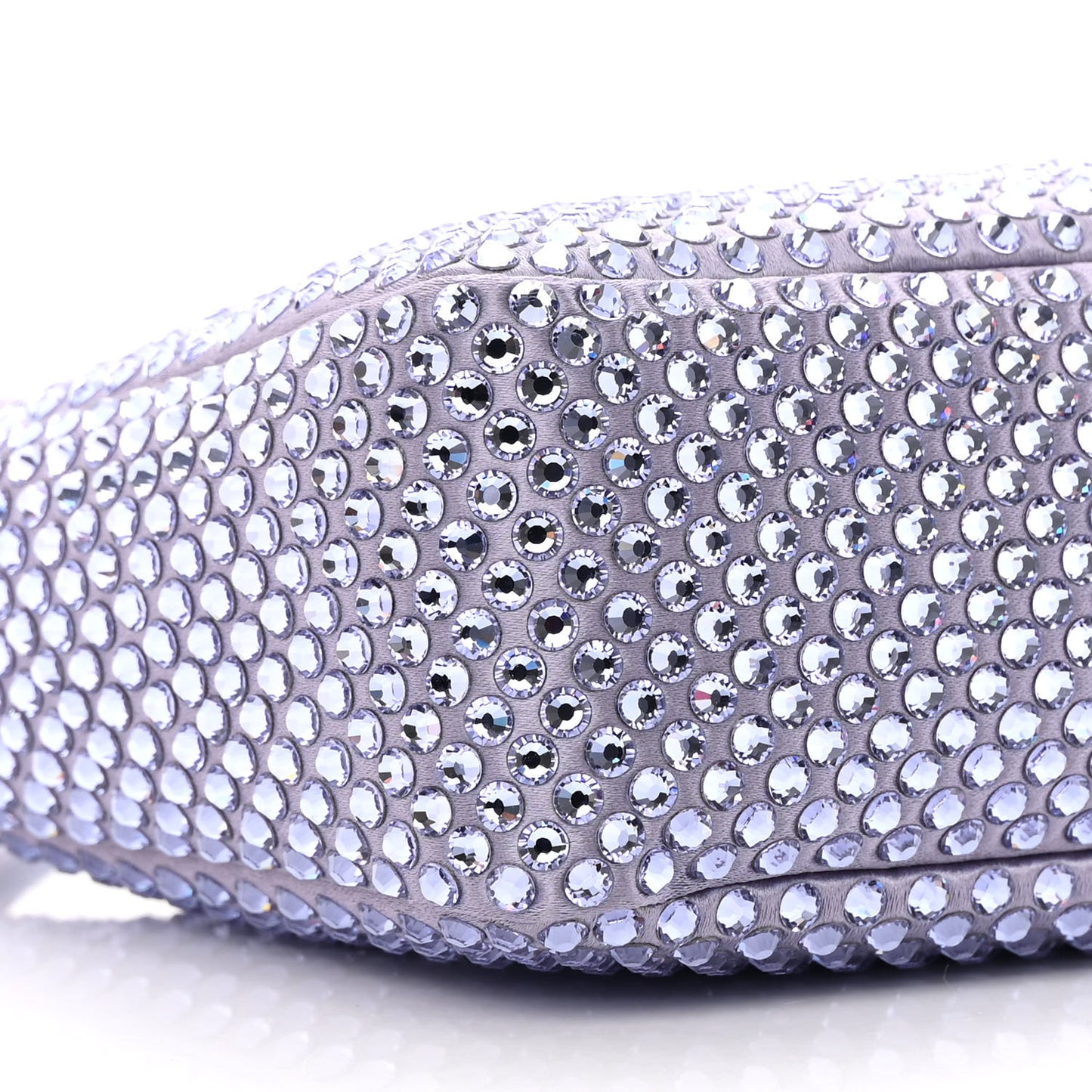 Satin Crystal Mini Re-Edition 2000 Bag Glicine