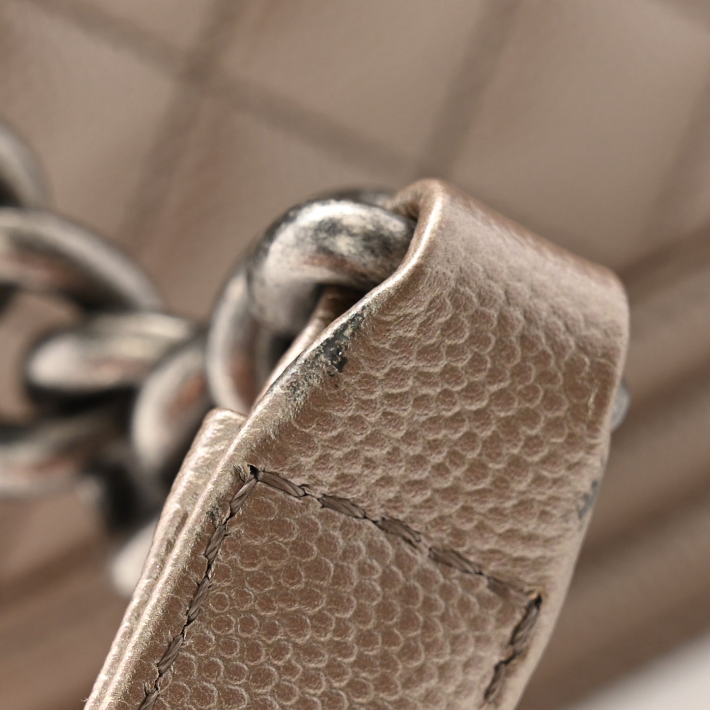 Metallic Caviar Quilted New Medium Boy Flap Copper