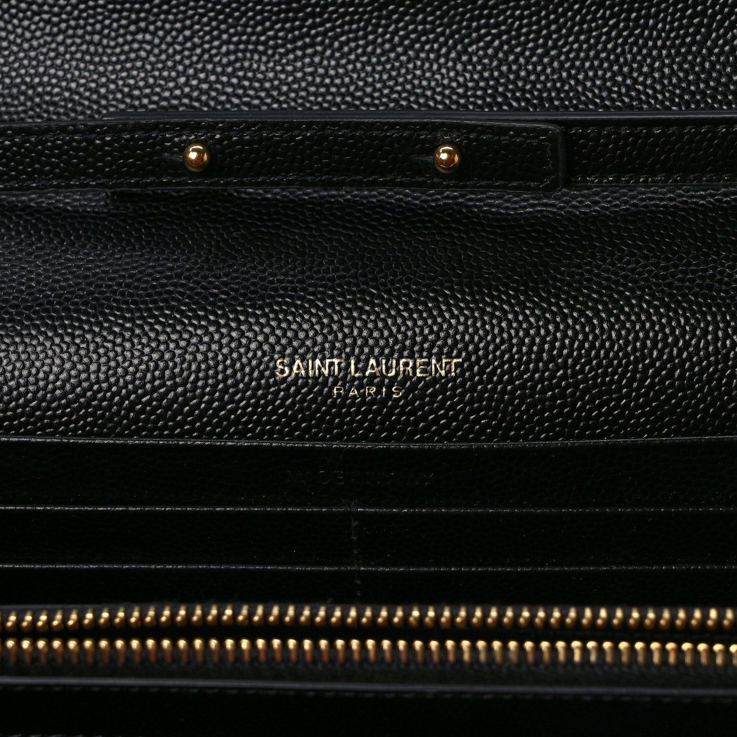 Grain De Poudre Matelasse Chevron Monogram Chain Wallet Black