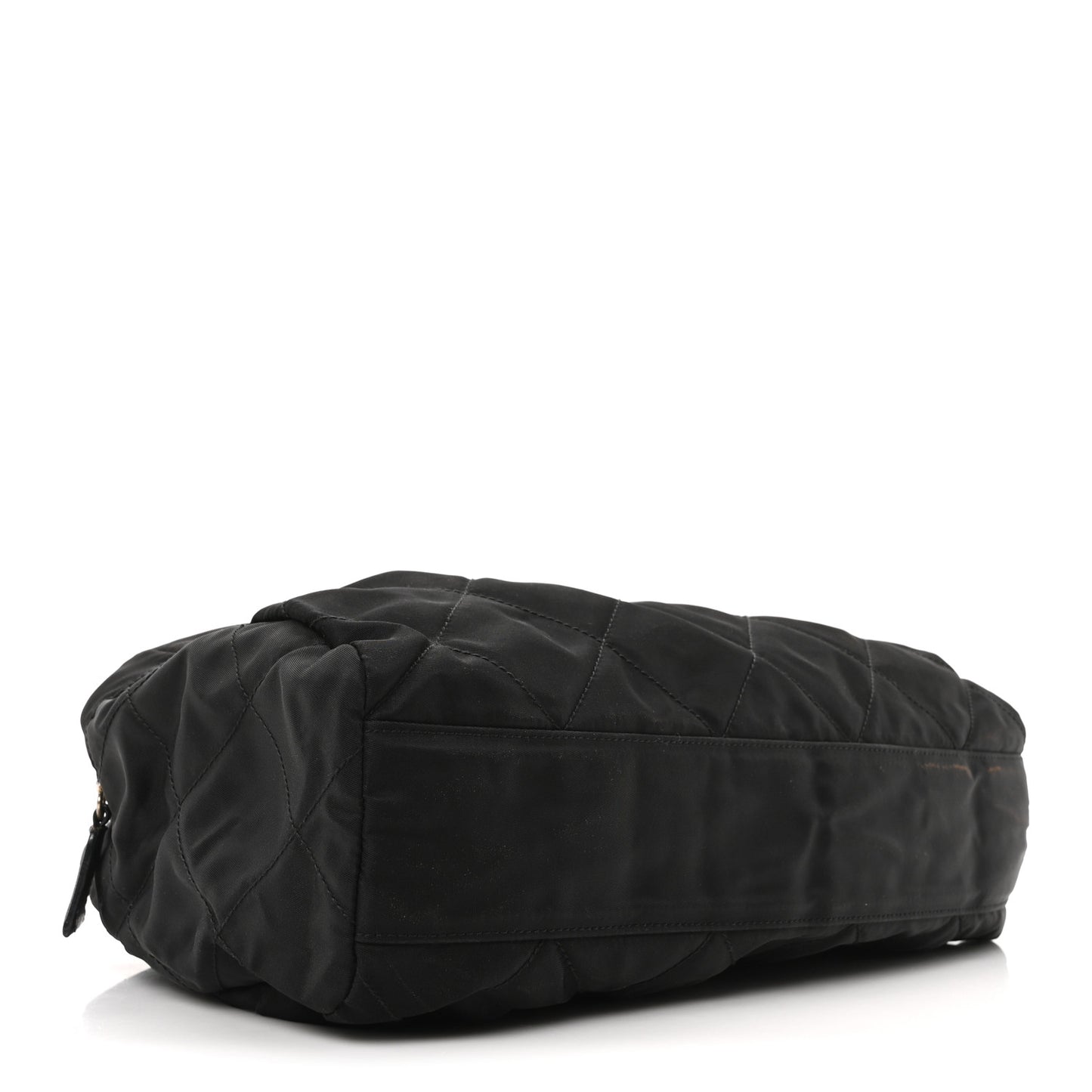Nylon Tessuto Quilted Shoulder Bag Black