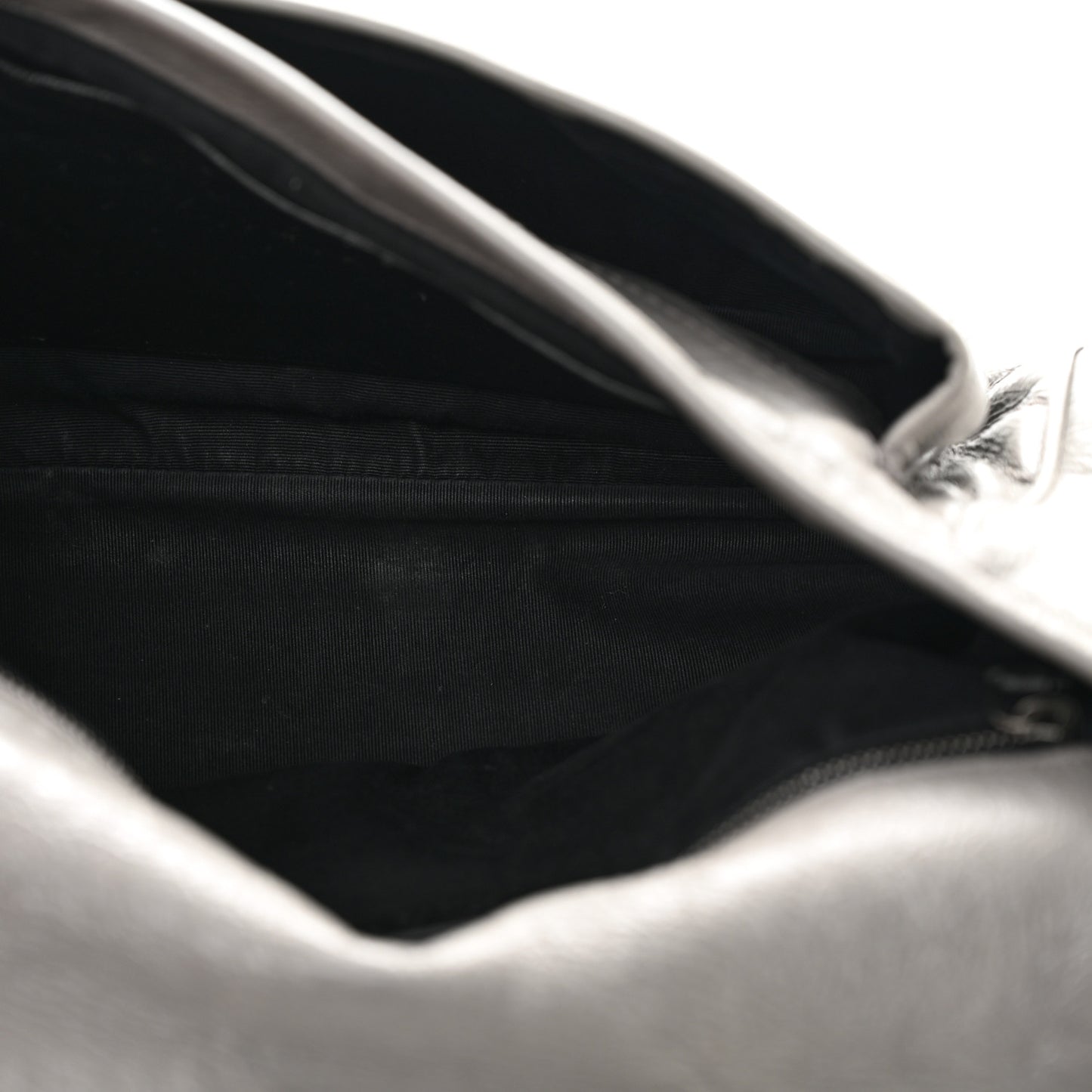 Crinkled Calfskin Matelasse Monogram Medium Niki Chain Satchel Fog