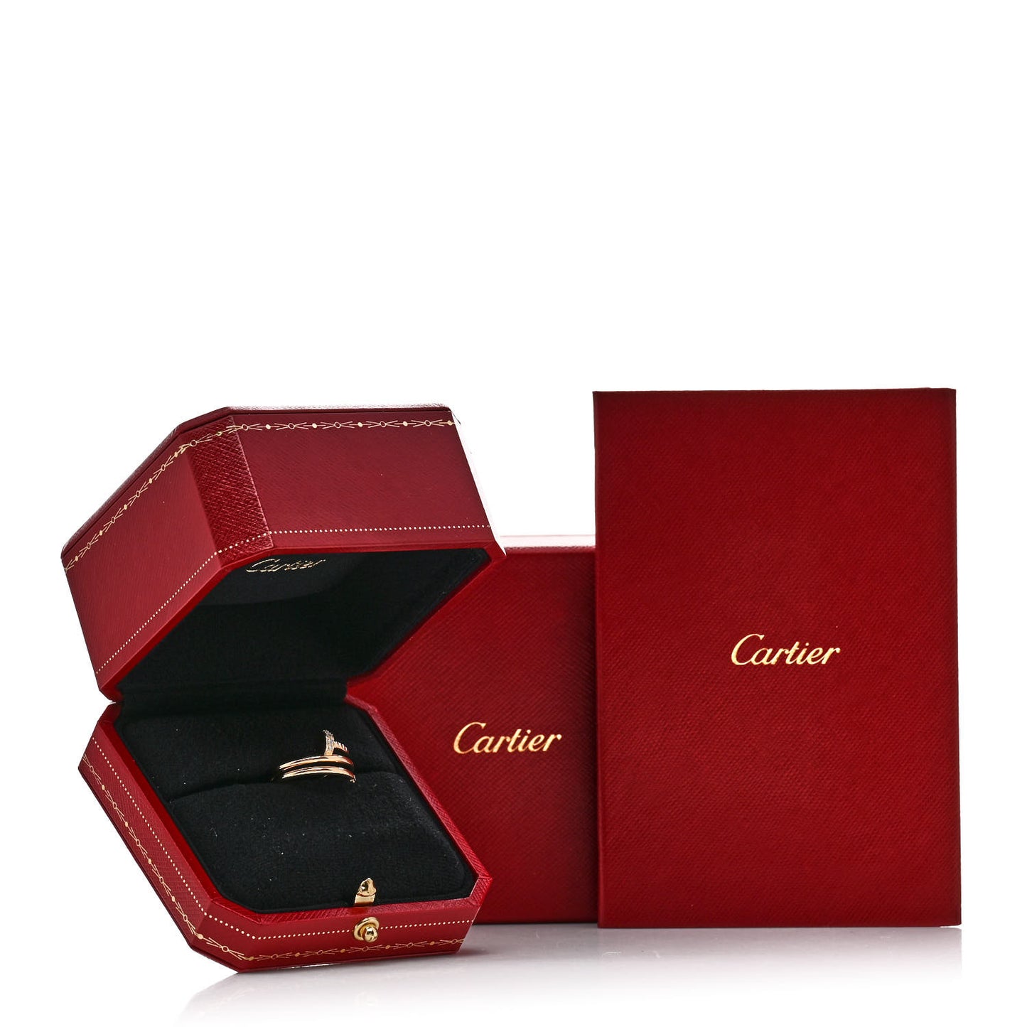 18K Yellow Gold Diamond Double Juste Un Clou Ring 49 5