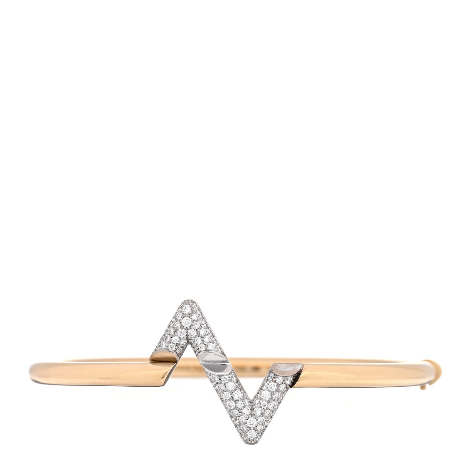 Louis Vuitton 18K Yellow White Gold Diamond Volt Upside Down
