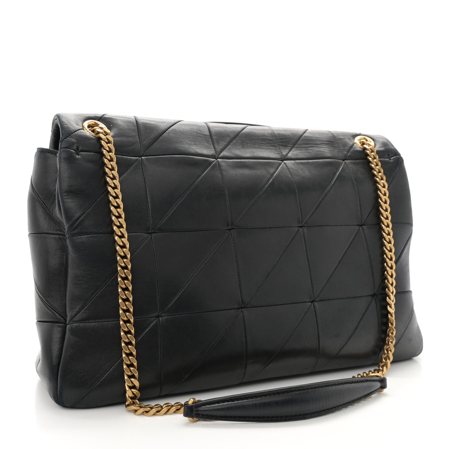 Lambskin Patchwork Monogram Large Jamie Black
