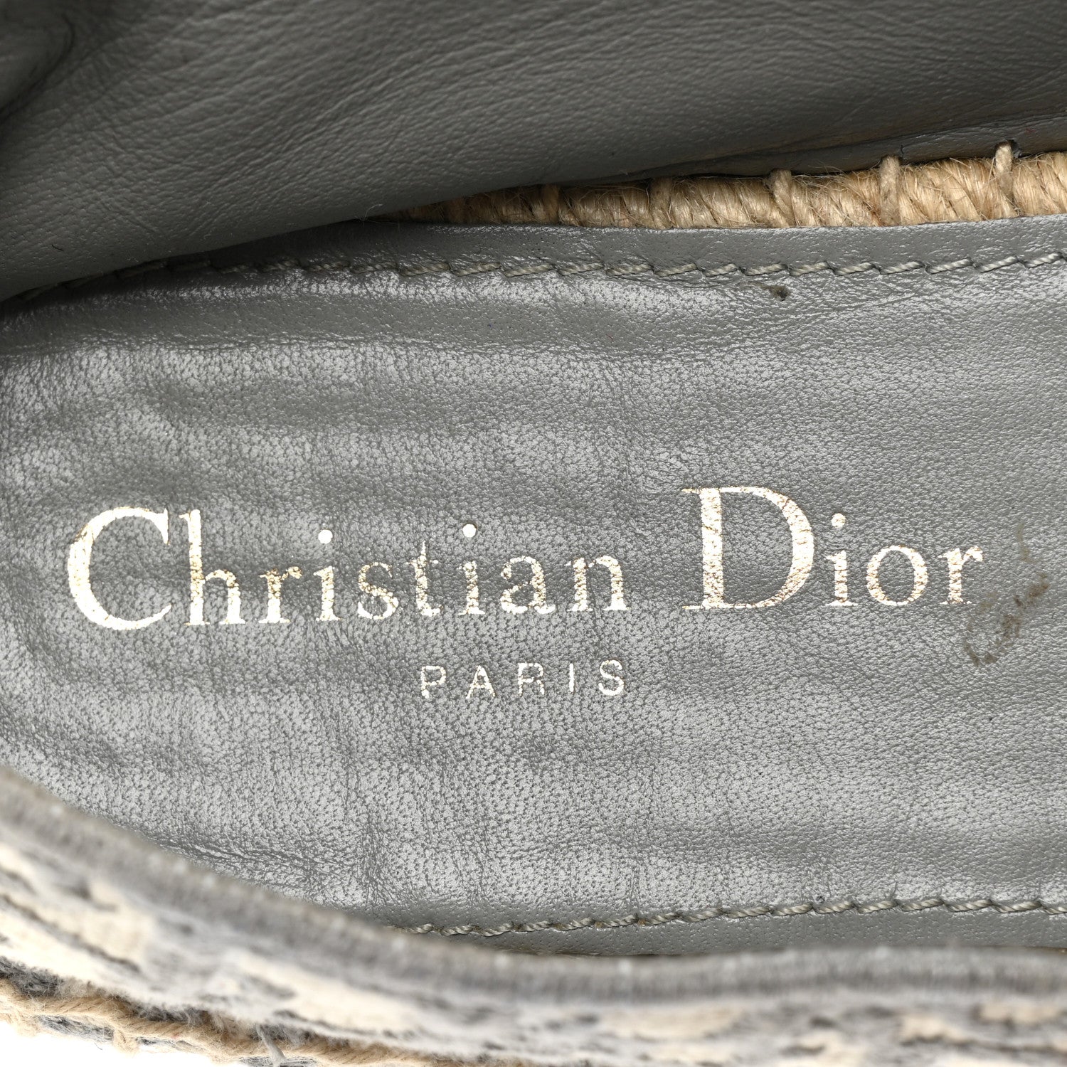 Christian Dior Oblique Embroidered Granville 15mm Espadrilles 37 Grey Stone 7 of 12