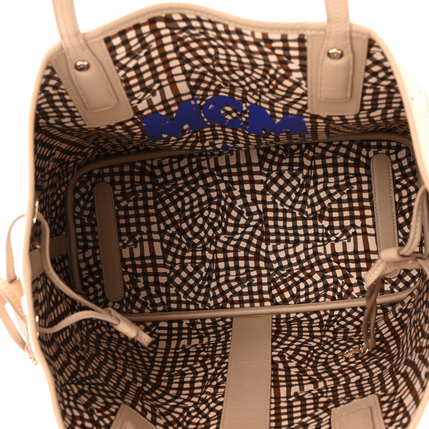 Visetos Medium Liz Reversible Shopper Tote Beige