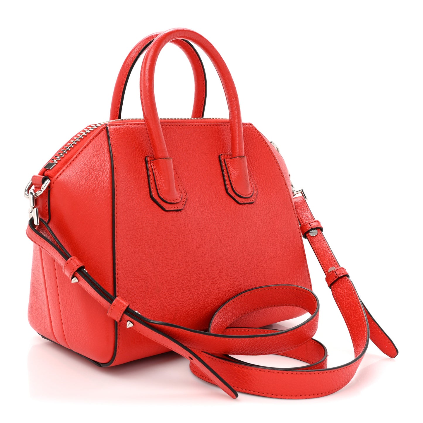 Sugar Goatskin Mini Antigona Pop Red