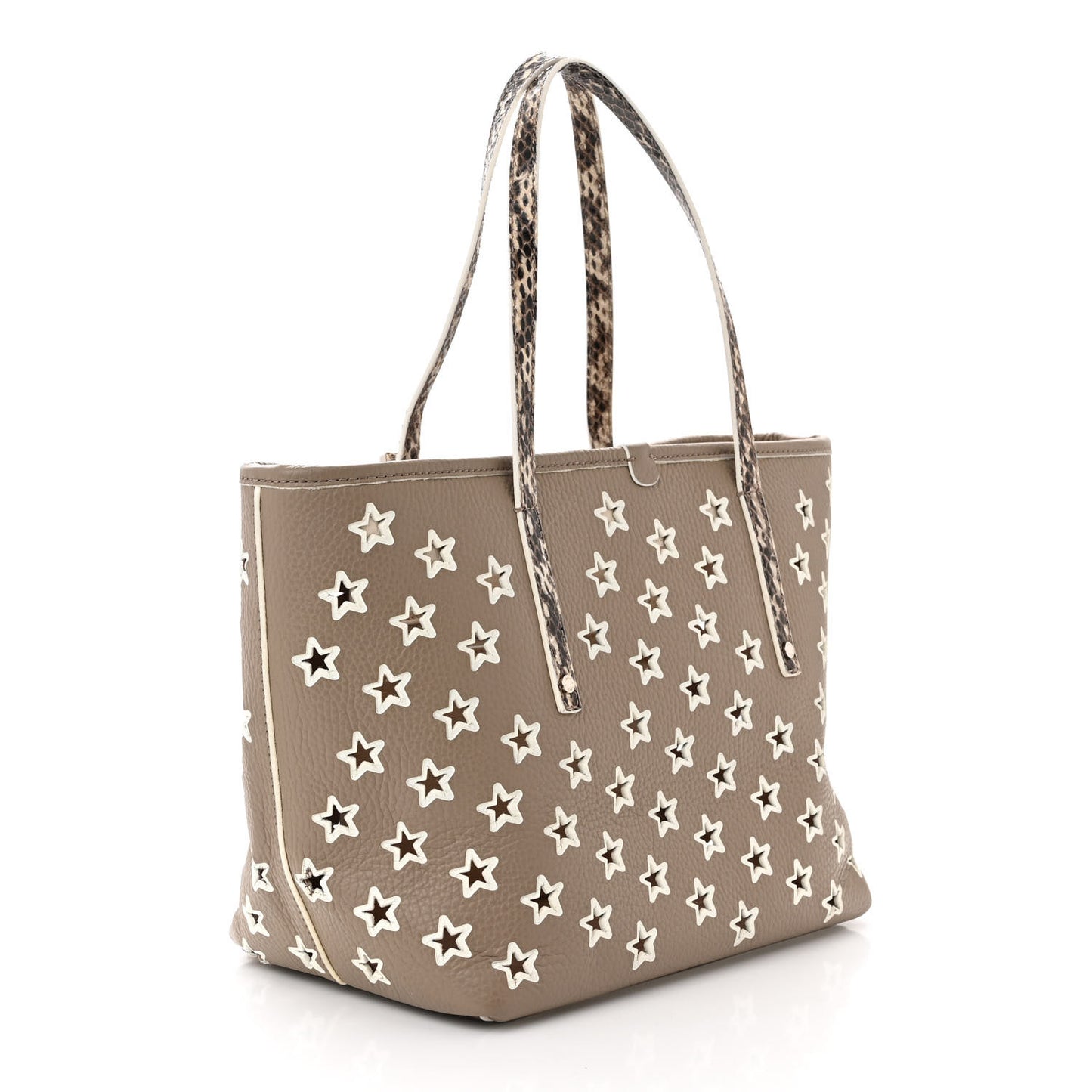 Nappa Perforated Star Sofia Shoulder Bag White