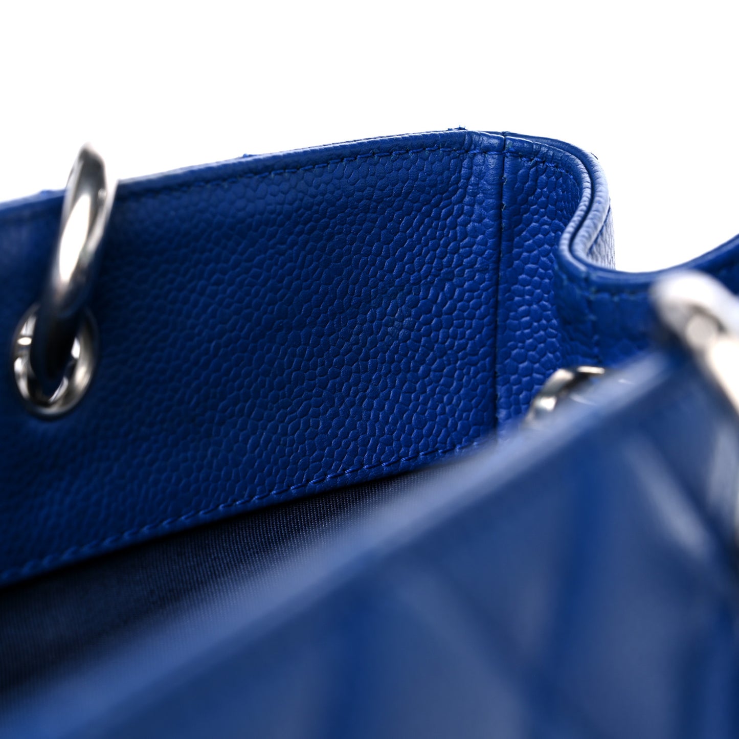 Caviar Quilted Grand Shopping Tote GST Blue