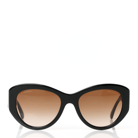 Acetate Butterfly Large CC Sunglasses 5492-A Black