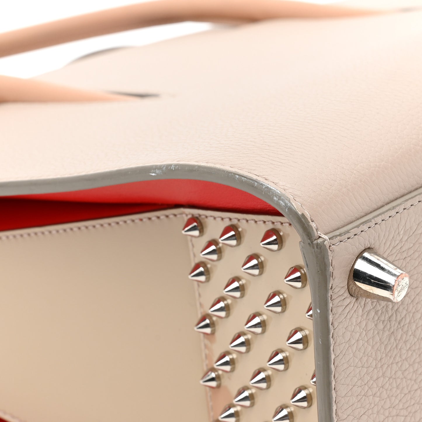 Calfskin Patent Studded Large Paloma Cashmere