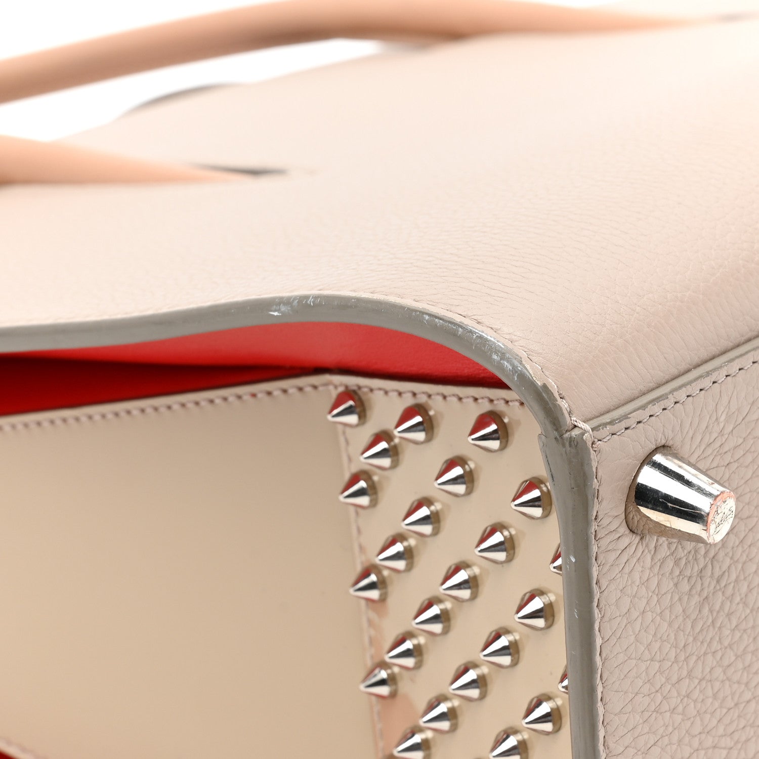 Christian Louboutin Calfskin Patent Studded Large Paloma Cashmere 20 of 25