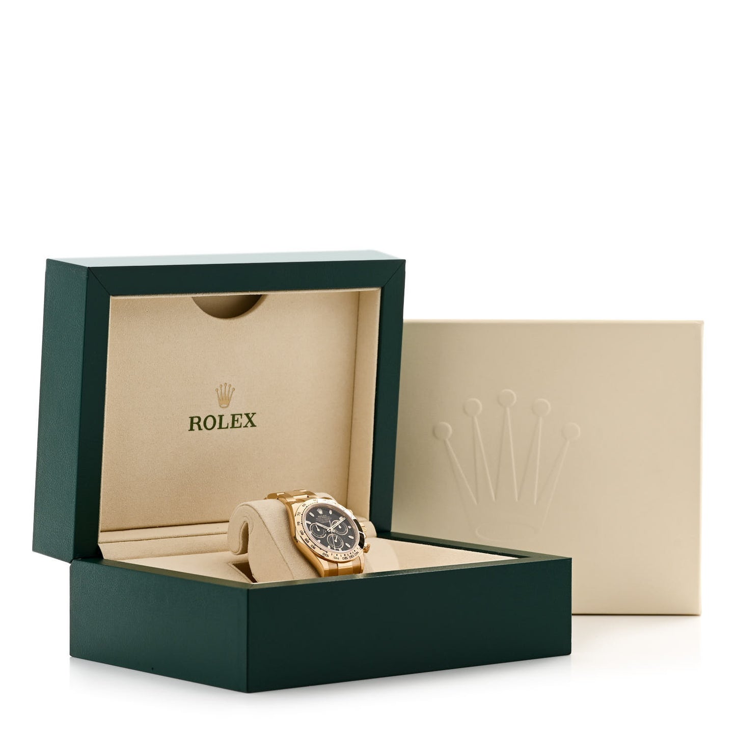 18K Yellow Gold 40mm Oyster Perpetual Cosmograph Daytona Watch Black 116508
