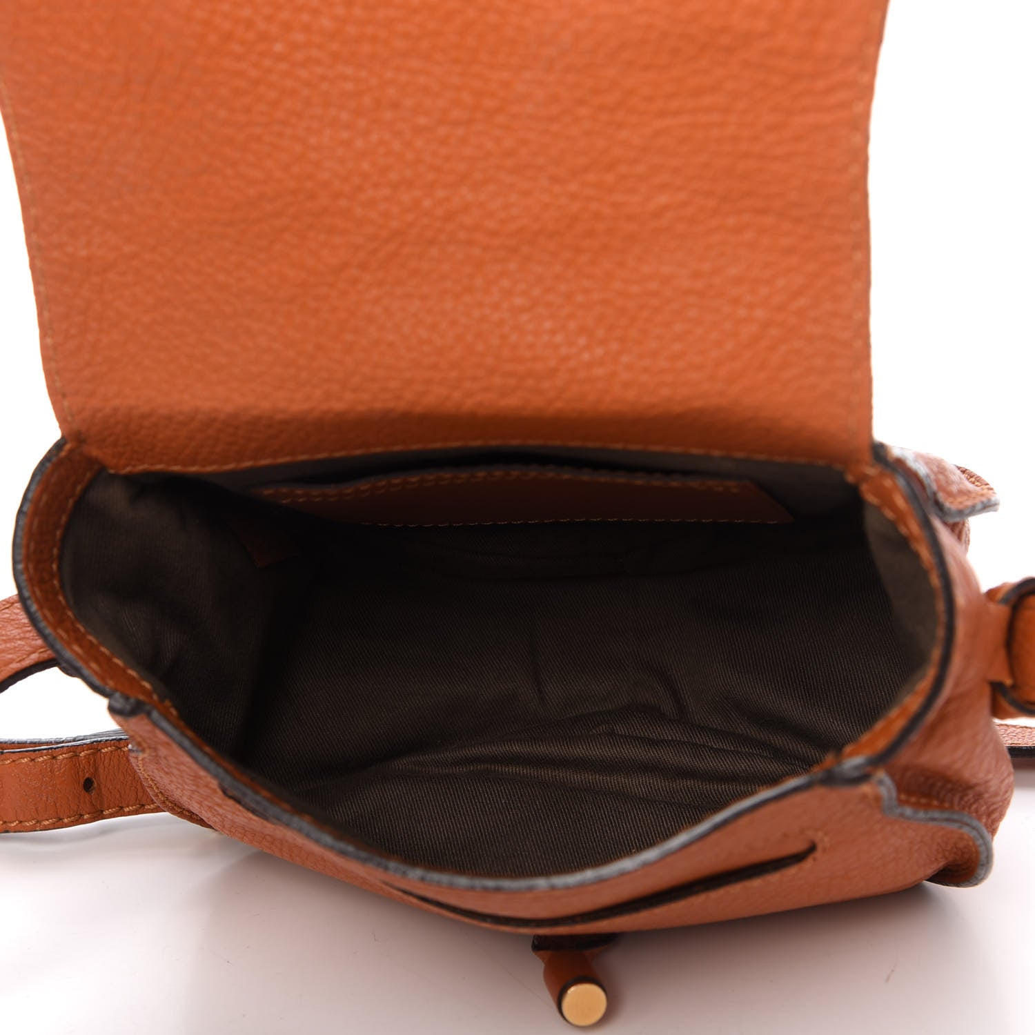 Chloe Calfskin Mini Marcie Round Crossbody Bag Tan 5 of 9