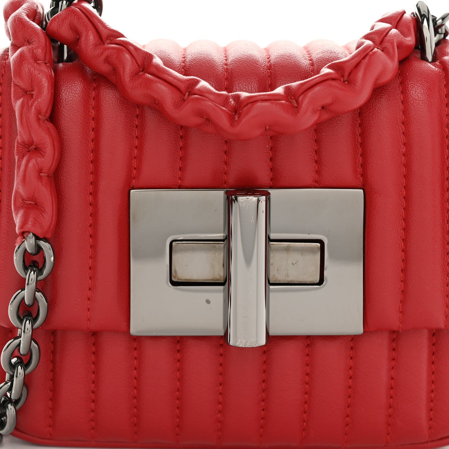 TOM FORD Calfskin Quilted Small Natalia Shoulder Bag Fire