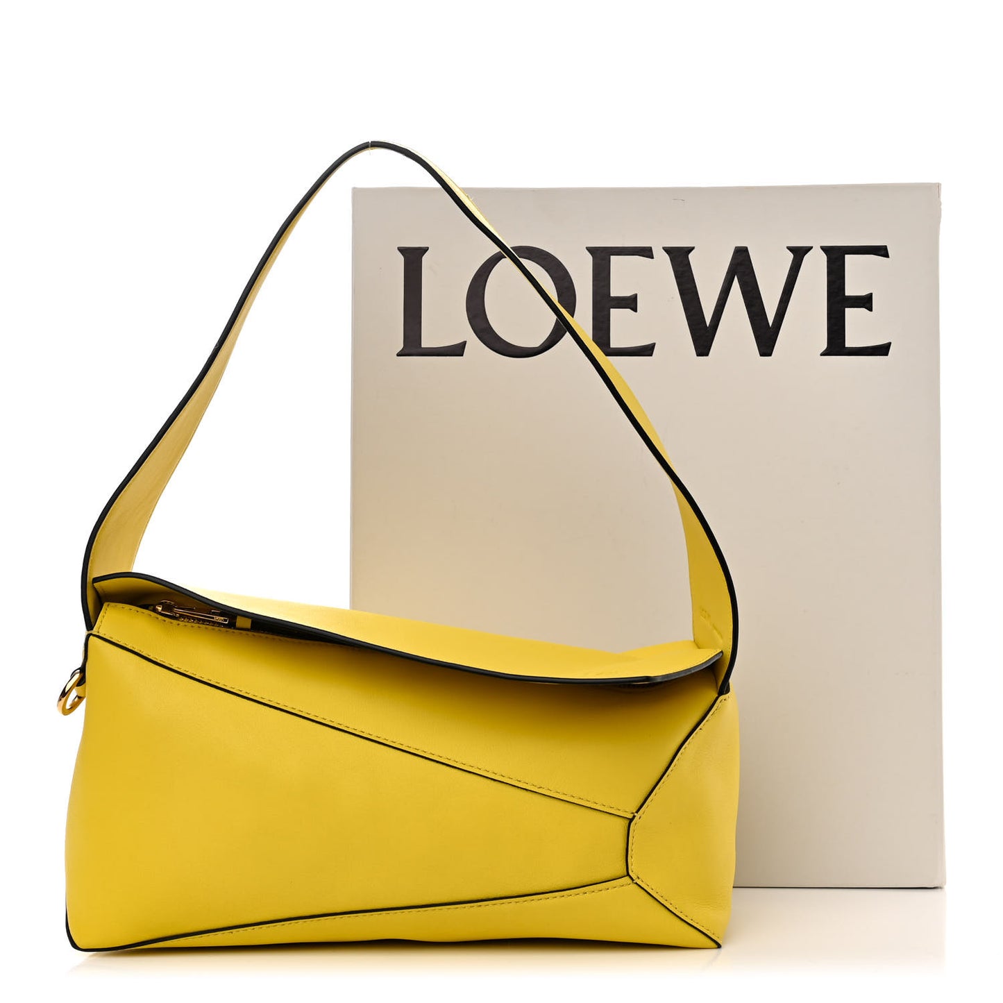 Calfskin Puzzle Hobo Lemon