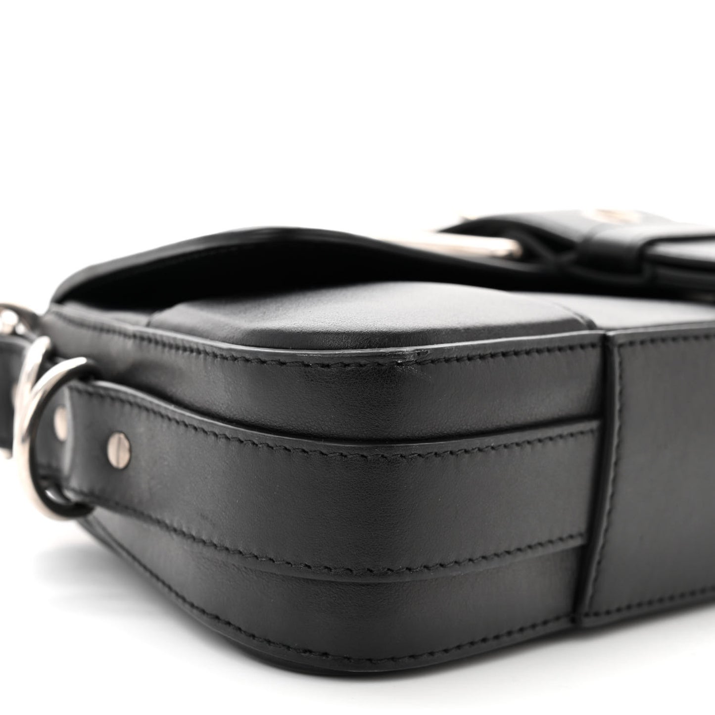 Smooth Calfskin Medium Lindsay Shoulder Bag Black