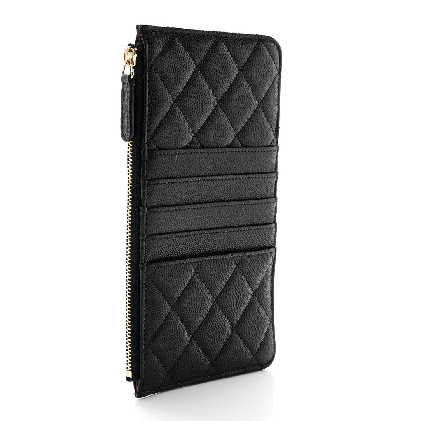 Caviar Quilted Classic iPhone Pouch Black