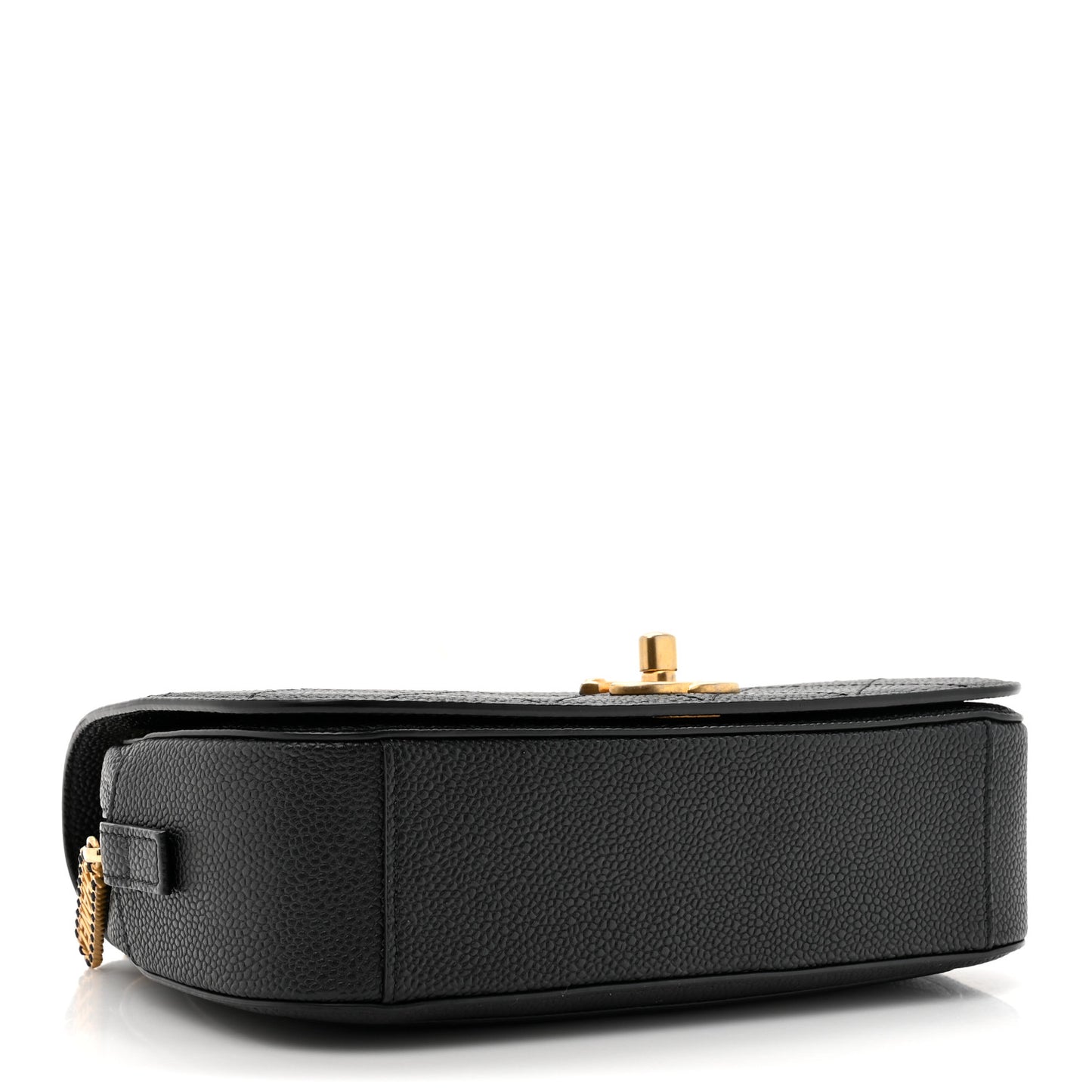 Caviar Diamond Stitched CC Medium Flap Bag Black