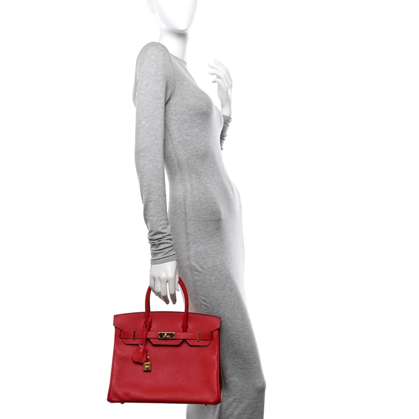 Epsom Birkin 30 Rouge Casaque