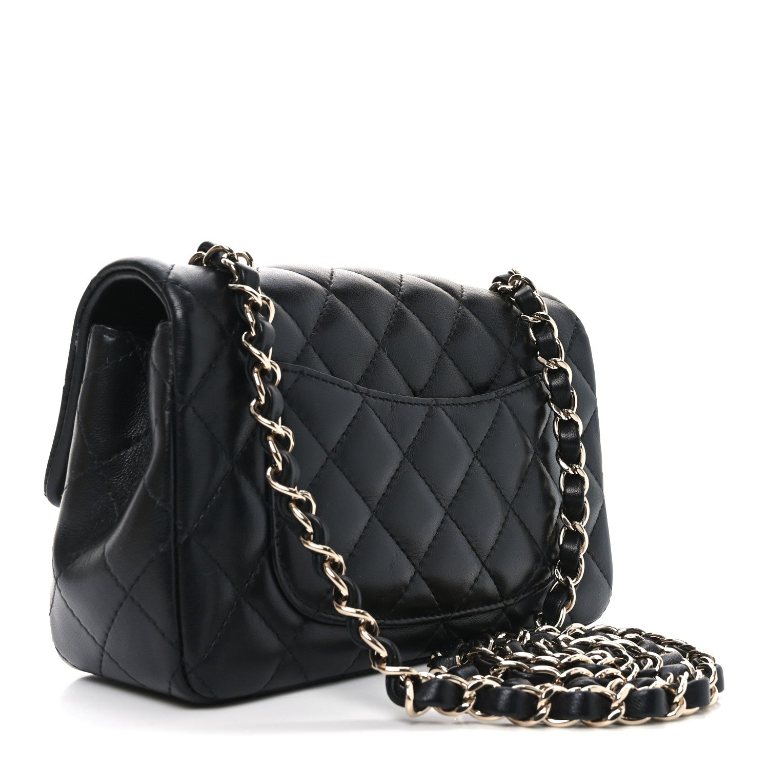 Chanel Lambskin Quilted Mini Rectangular Flap Black 3 of 11