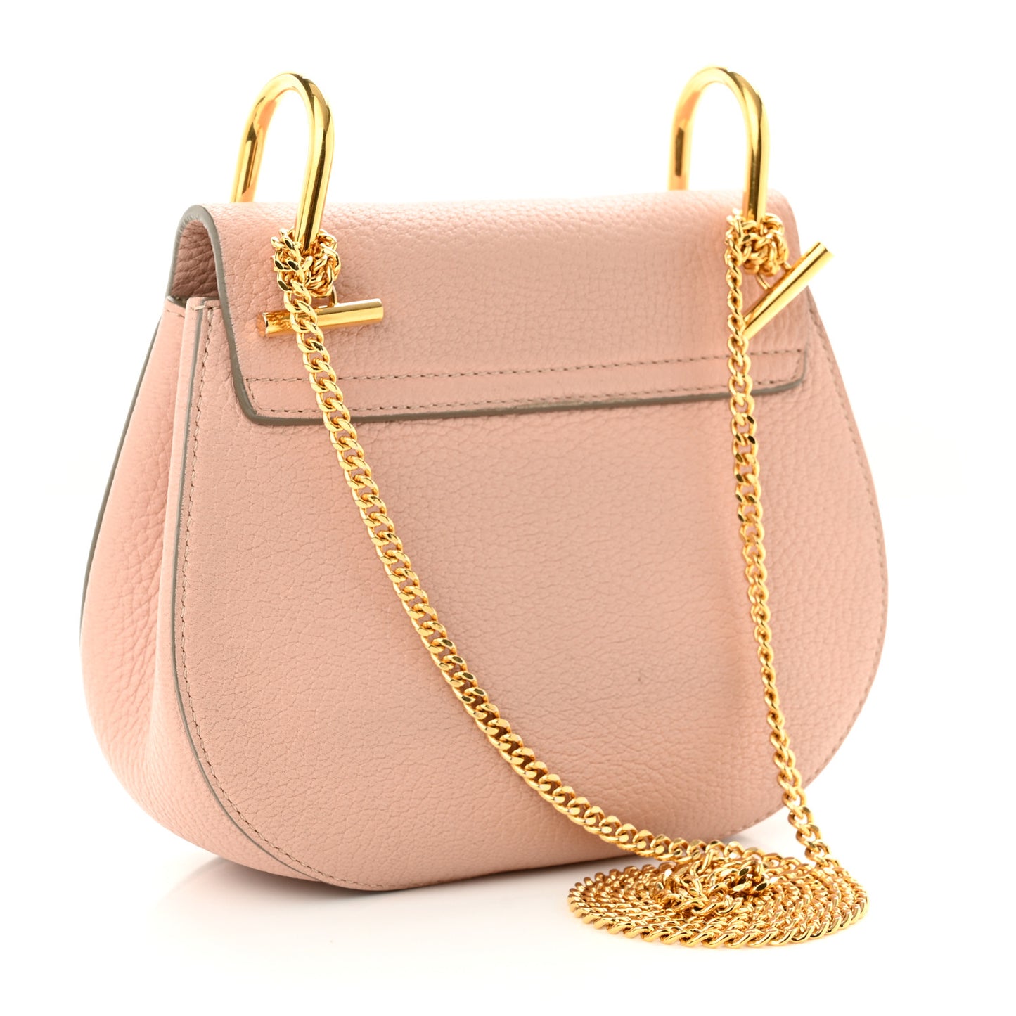 Grained Lambskin Mini Drew Shoulder Bag Misty Rose