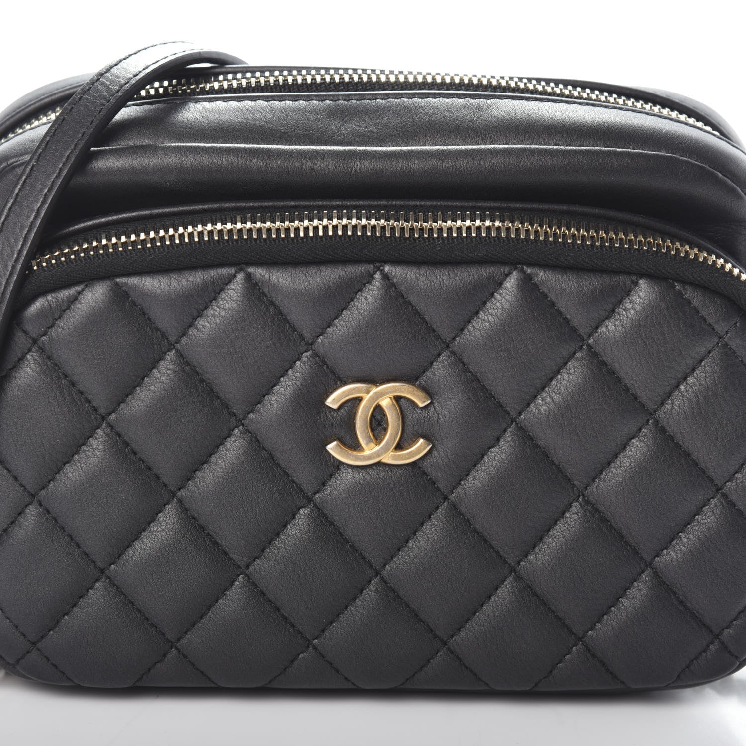 Chanel Calfskin Quilted Small Camera Case Black 8 of 10
