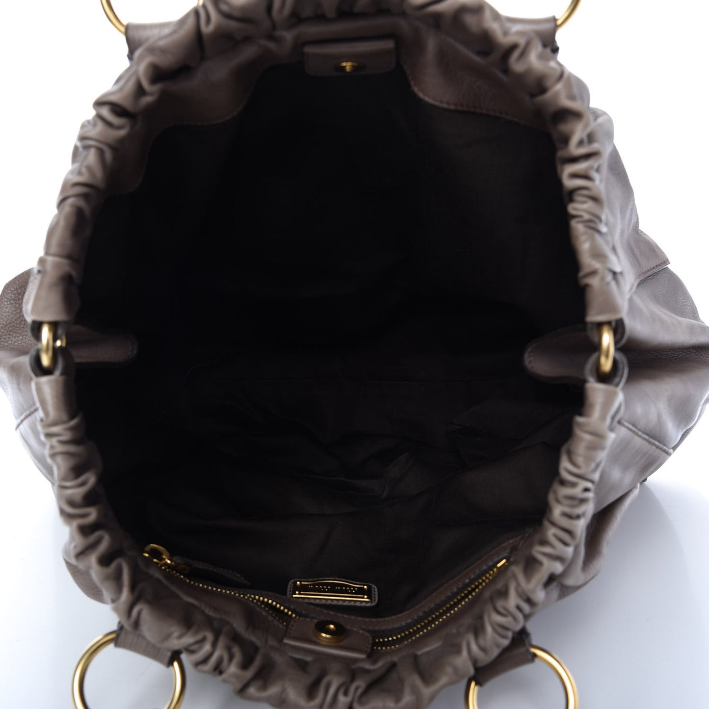 Vitello Lux Gathered Tote Juta