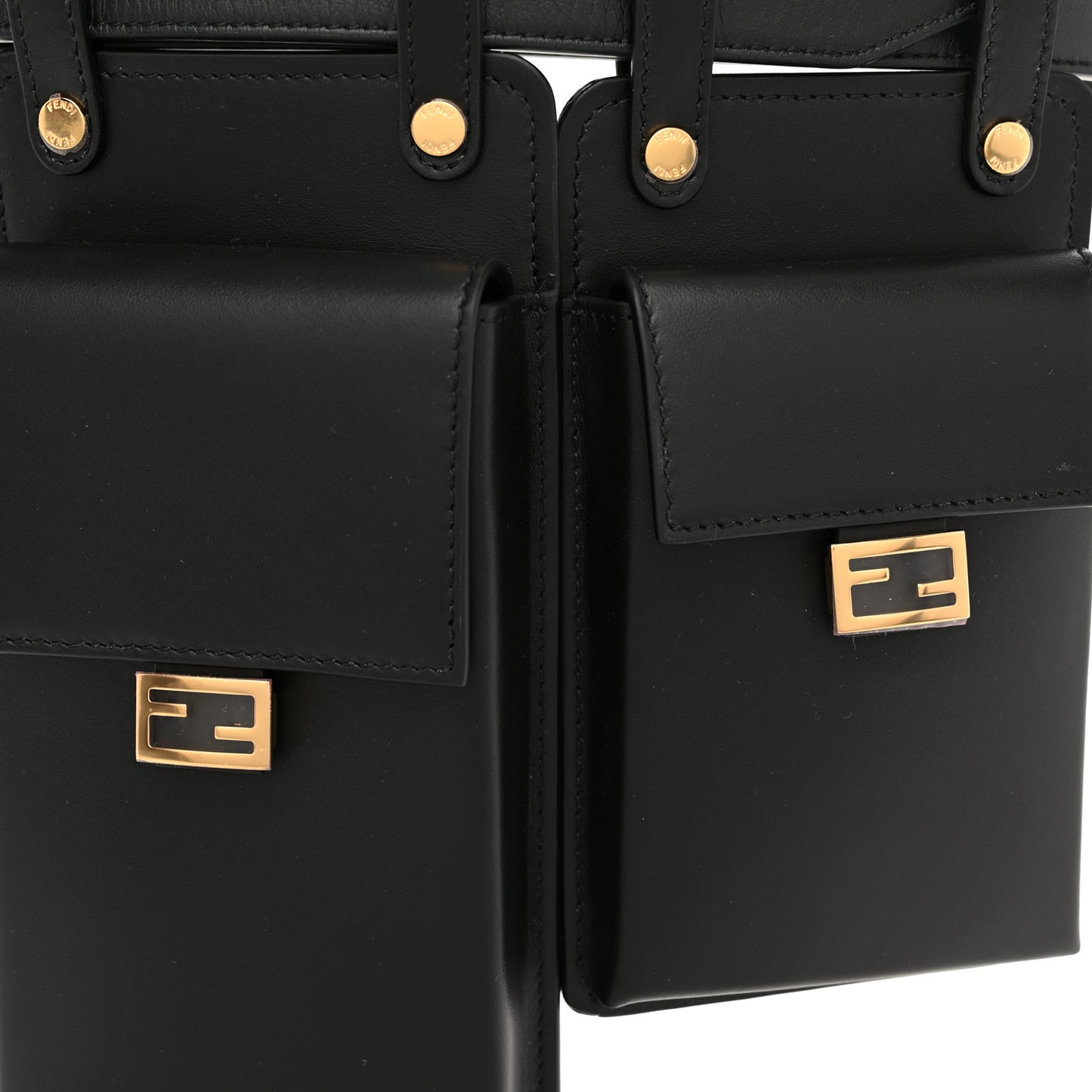 Calfskin Multi Pocket Belt Black