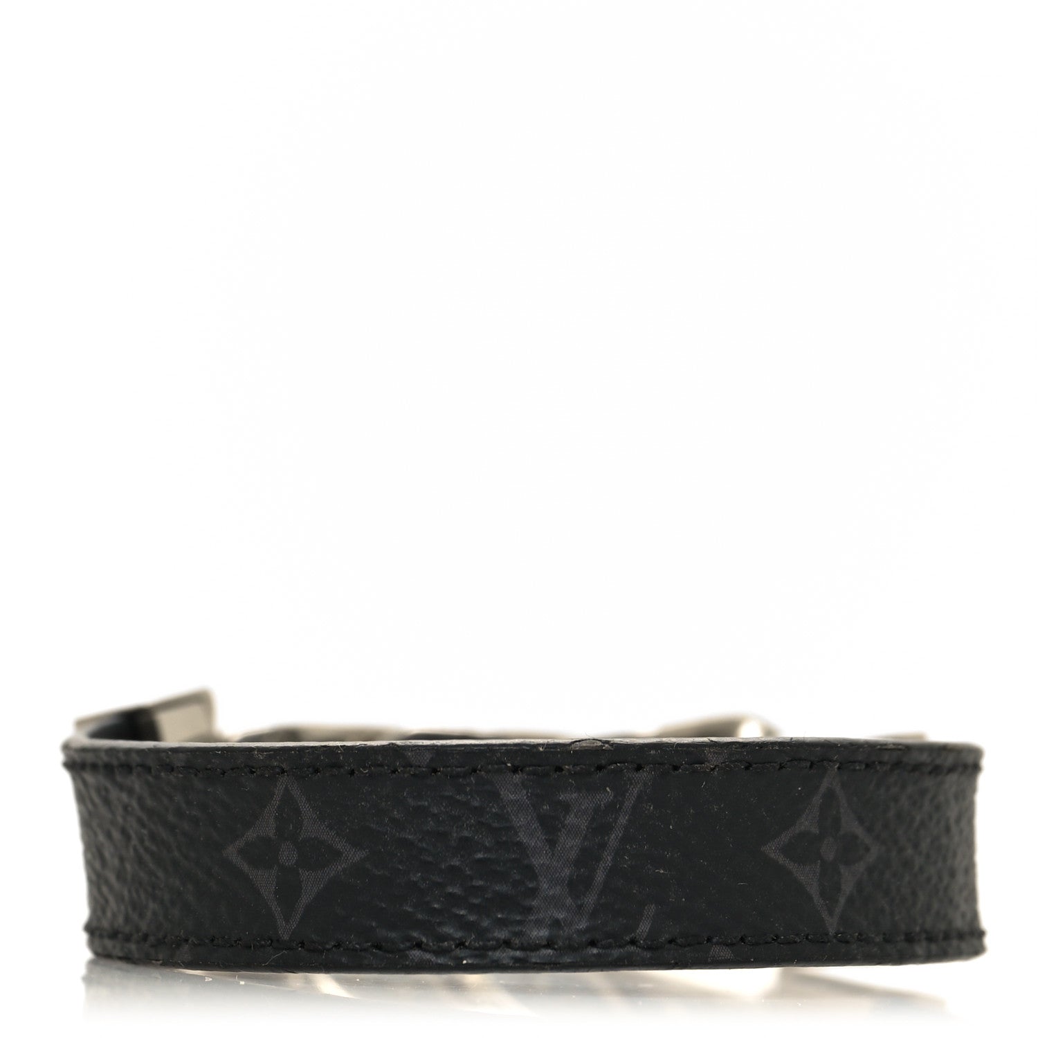 Louis Vuitton Monogram Cuban Link Bracelet M Silver Black 3 of 6