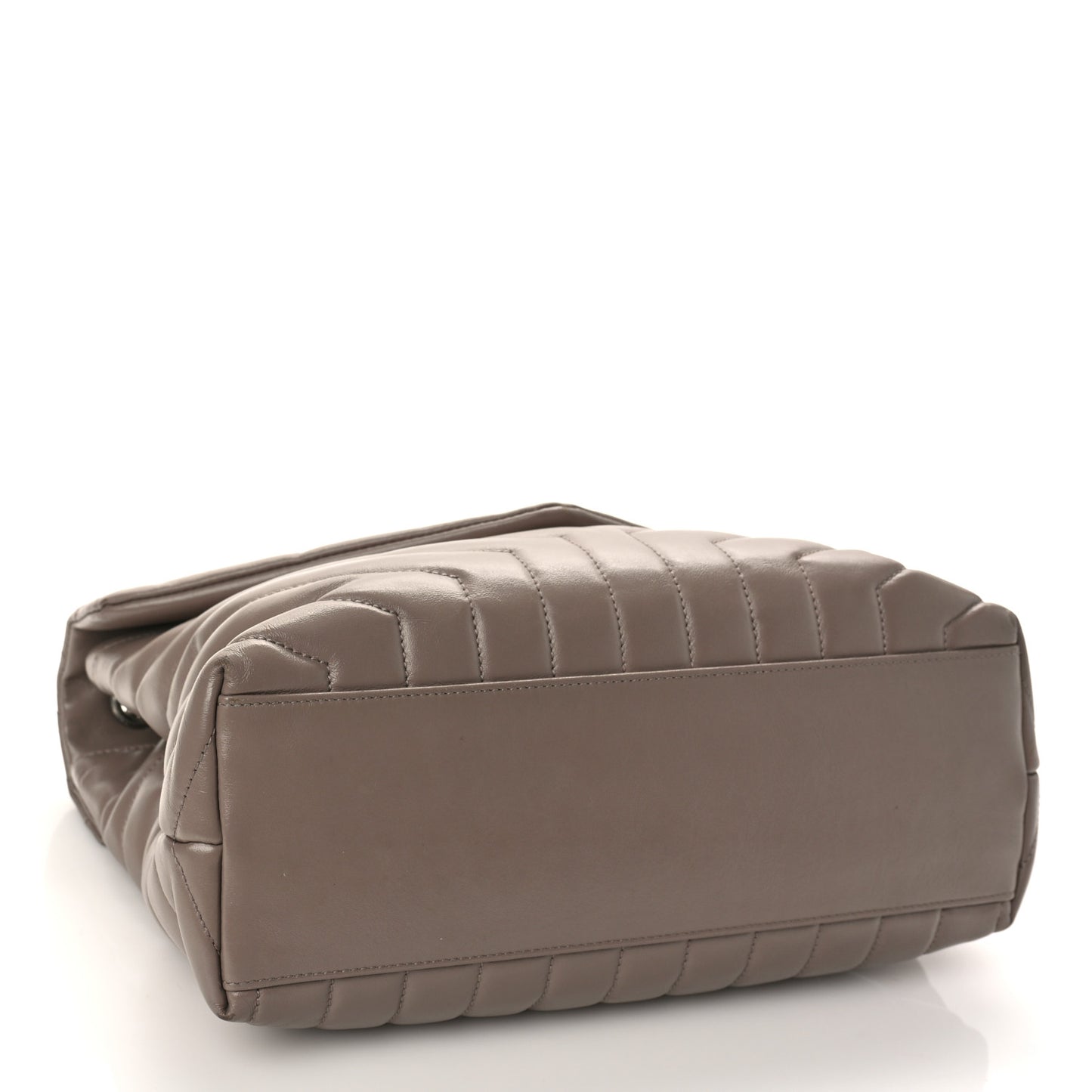 Calfskin Y Quilted Monogram Medium Loulou Chain Satchel Taupe