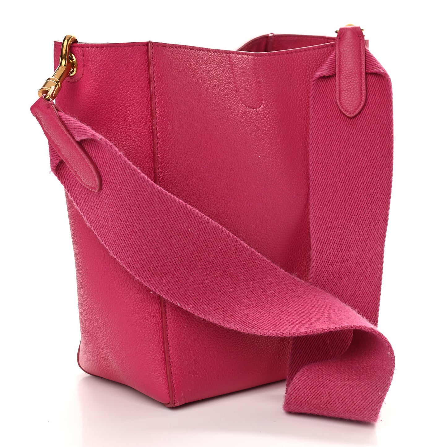 Soft Grained Calfskin Small Sangle Bucket Bag Pink